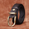 Genuine Leather Belt Western Style With Brass Buckle