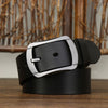 Men's Real Leather Belt with Modern Ceramic Buckle
