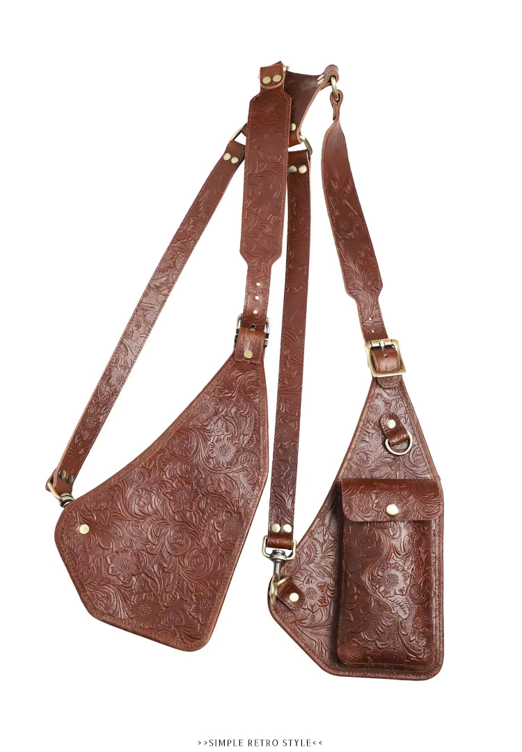 Genuine Leather Shoulder Holster Bag for Men