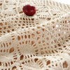 Boho Macrame Table Runner Cream Beige with Tassels