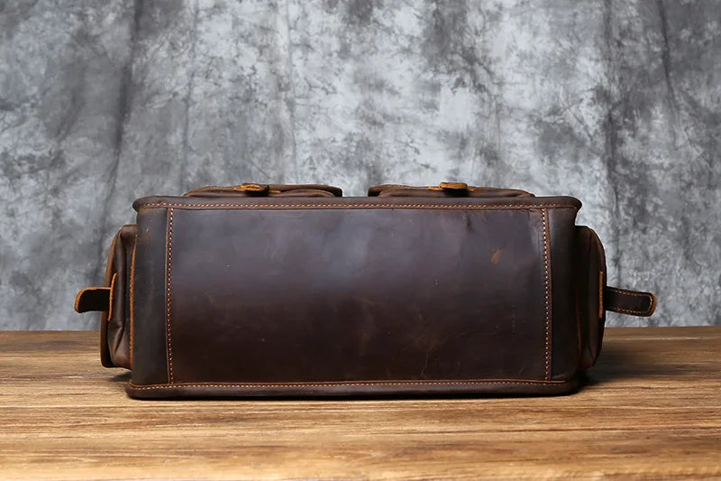 Vintage Leather Briefcase Men's Cowhide Bag