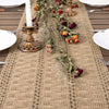 Burlap Macrame Jute Small Runner for Fall, Spring, Christmas & Easter