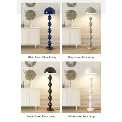 Cream Tall Macaron Mushroom Floor Lamp