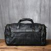 Brown Genuine Leather Duffle Overnight Bag
