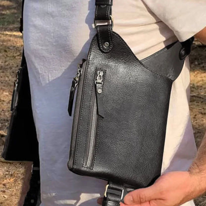Men’s Double Underarm PU Leather Shoulder Holster Wallet