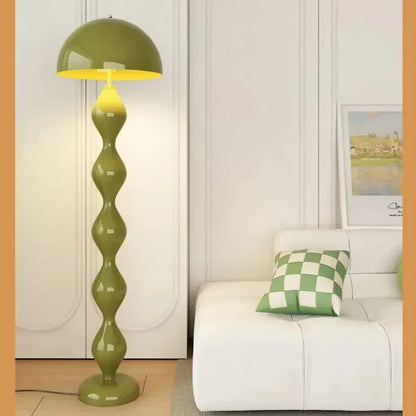 Cream Tall Macaron Mushroom Floor Lamp