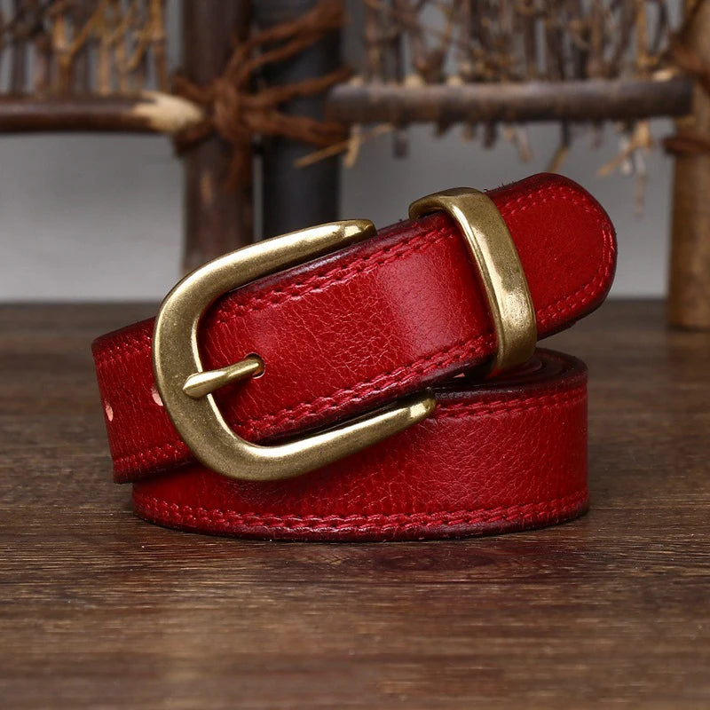 Genuine Leather Women’s Cincher Buckle Belt