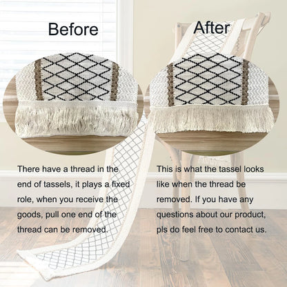 Jacquard Cotton Boho Table Runner for Wedding Decor