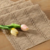 Burlap Macrame Jute Small Runner for Fall, Spring, Christmas & Easter