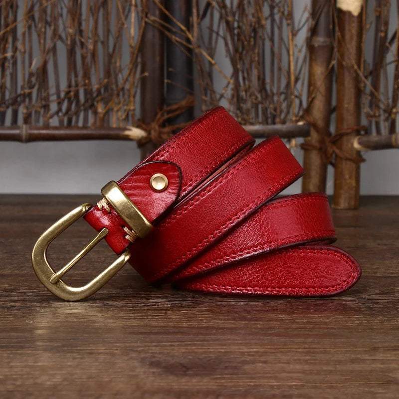 Genuine Leather Women’s Cincher Buckle Belt