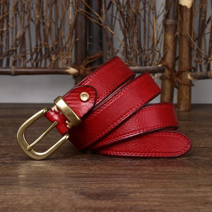 Genuine Leather Women’s Cincher Buckle Belt