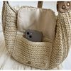 Woven Summer Crossbody Bag with Outer Pocket
