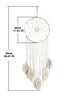 Large Macrame Dream Catcher Wall Hanging with Leaf Tassels