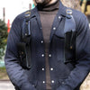 Men's Leather PU Shoulder Holster Wallet