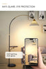 Minimalist Curved Floor Lamp with Pleated Shade