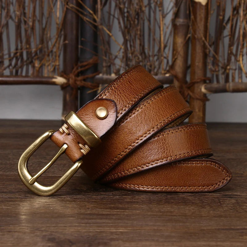 Genuine Leather Women’s Cincher Buckle Belt