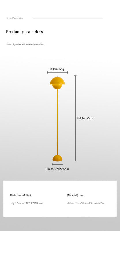 Contemporary scandinavian mushroom floor lamp