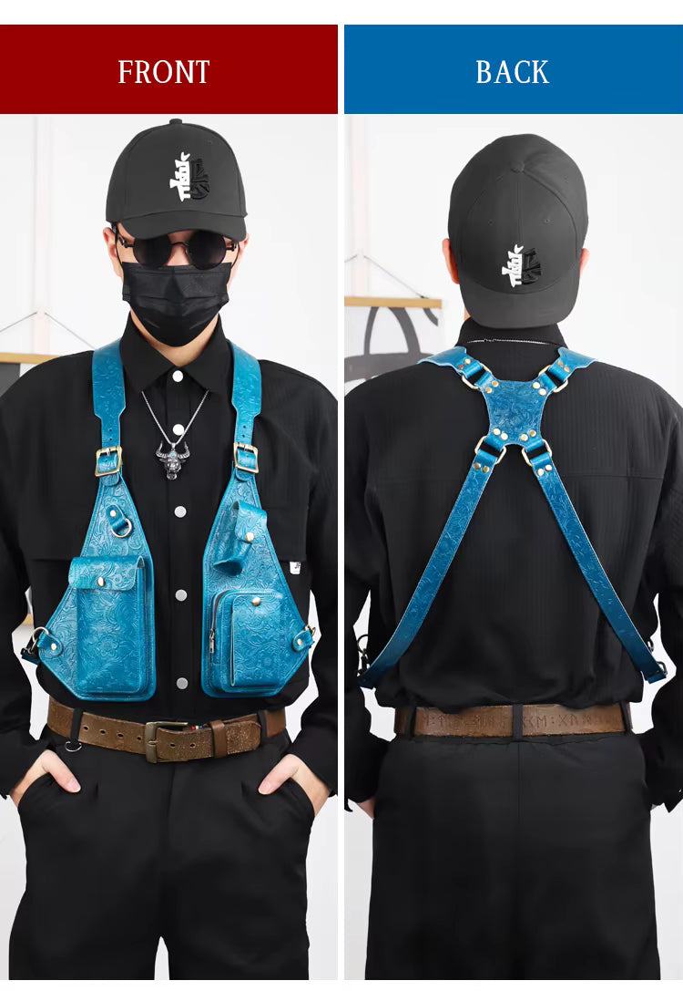 Genuine Leather Shoulder Holster Bag for Men