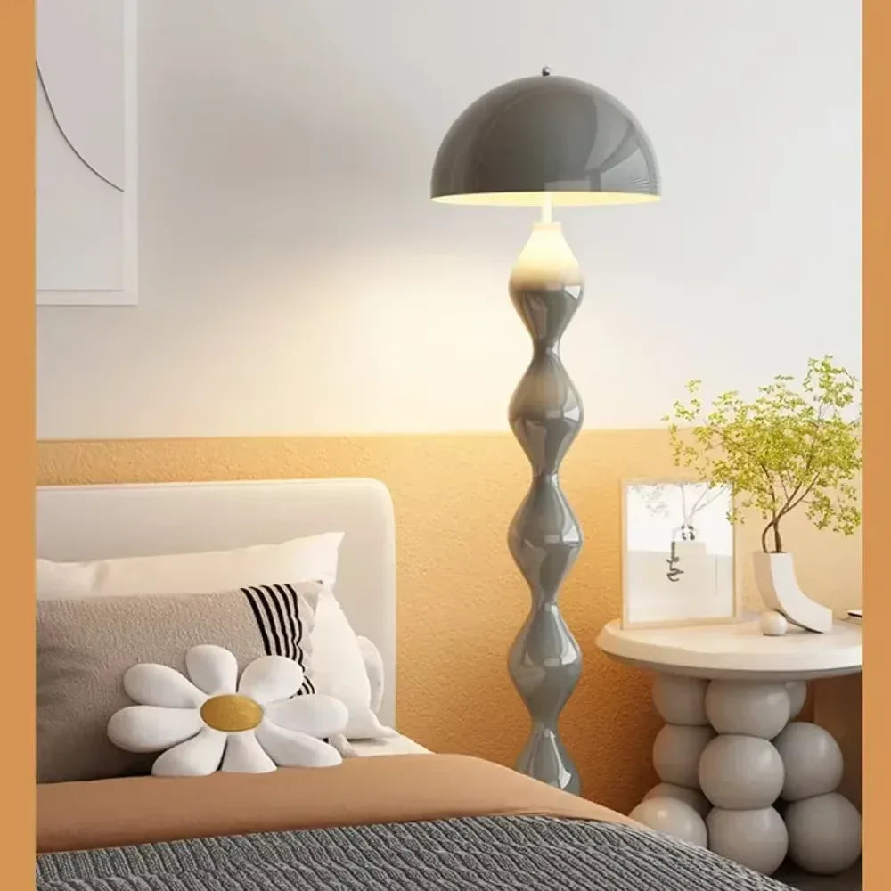 Cream Tall Macaron Mushroom Floor Lamp 6