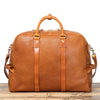 Brown Genuine Leather Overnight Duffle Bag Travel Carry On