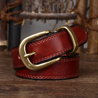 Genuine Leather Women’s Cincher Buckle Belt