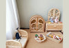 Handmade Rattan Toy Storage Cabinet with Drawers