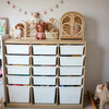 Handmade Rattan Toy Storage Cabinet with Drawers