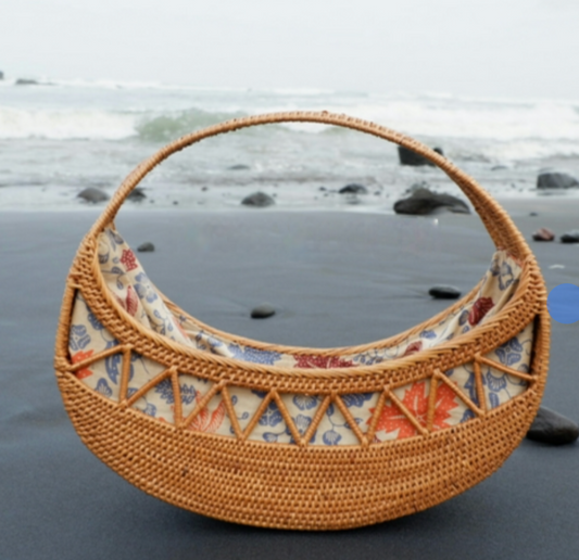 Real Natural Ata Rattan Purse