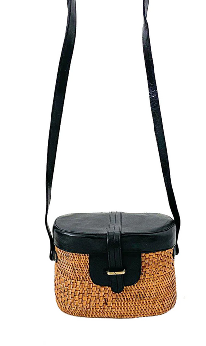 Natural Rattan Ata Grass Crossbody Bag