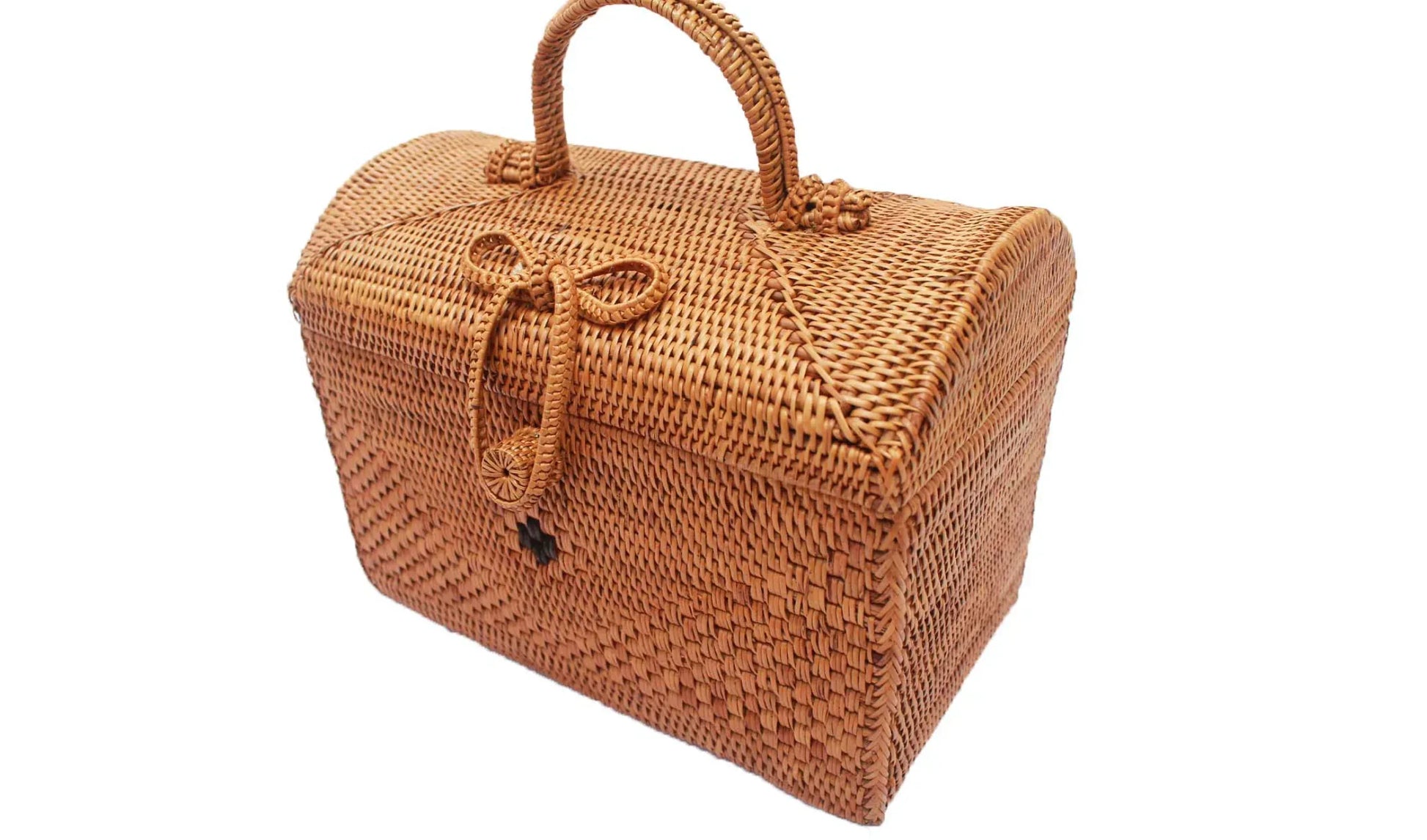 Natural Rattan Handbag Box Style – Boho Living Room