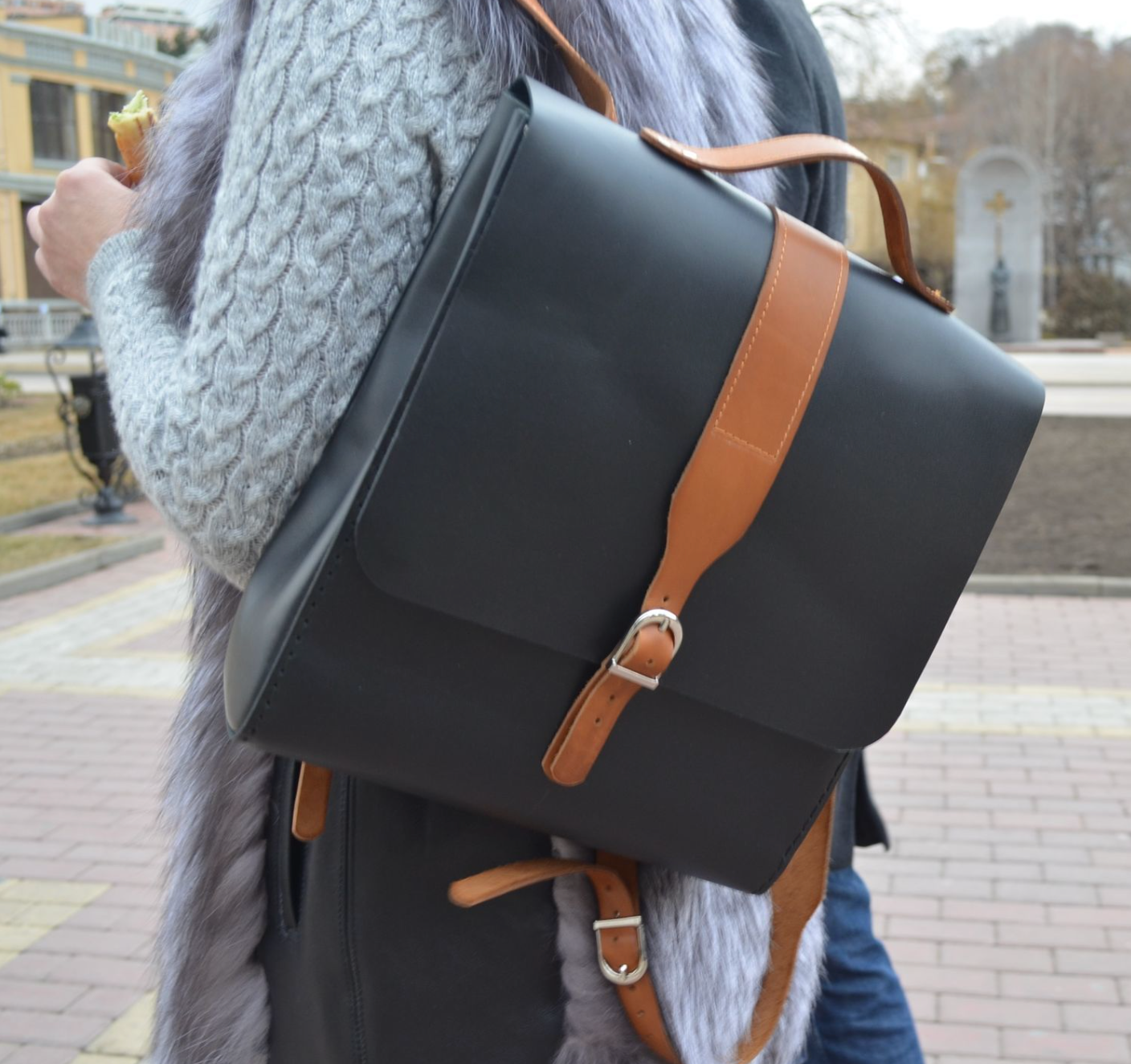 Women Leather Backpack Bag