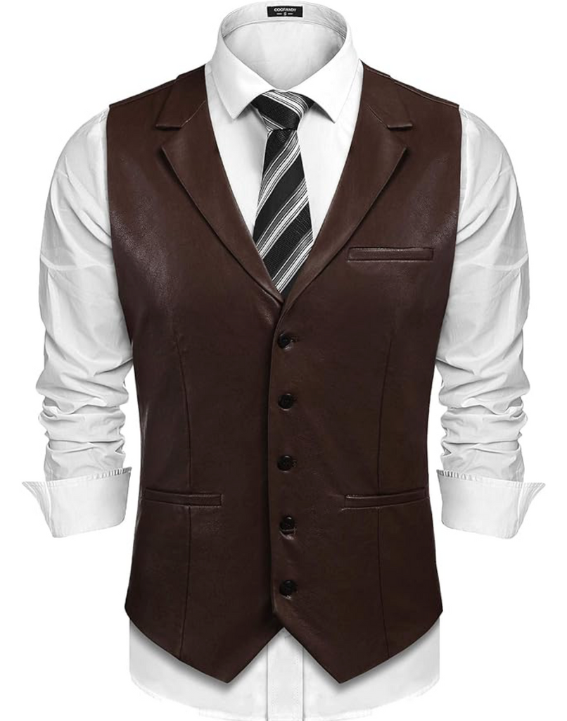 Leather Vest Jacket Lightweight