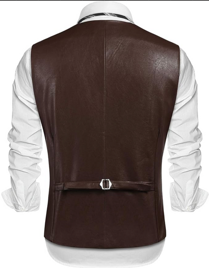 Leather Vest Jacket Lightweight