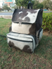 Cowhide Backpack Mommy Bag Grey White