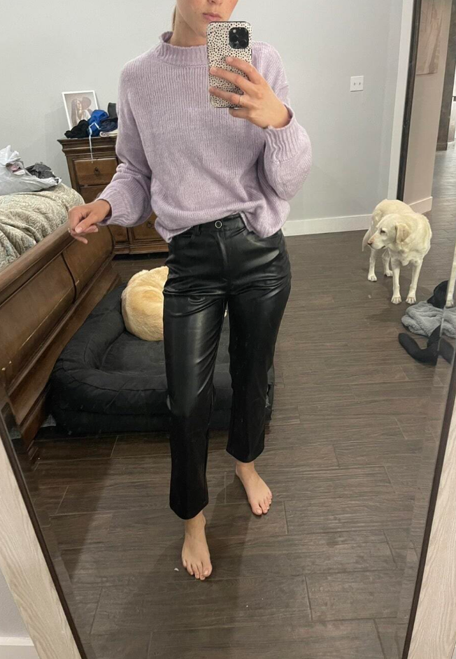 High Waist Original Leather Pants For Her