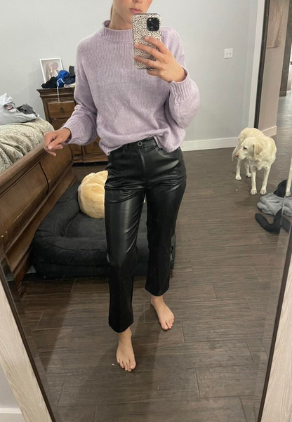 High Waist Original Leather Pants For Her