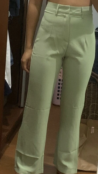 Mint Green Women Straight Leg Pant