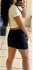 Custom Tailored Low Rise Mini Skirt