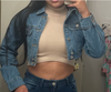 Full Sleeve Cropped Denim Jacket