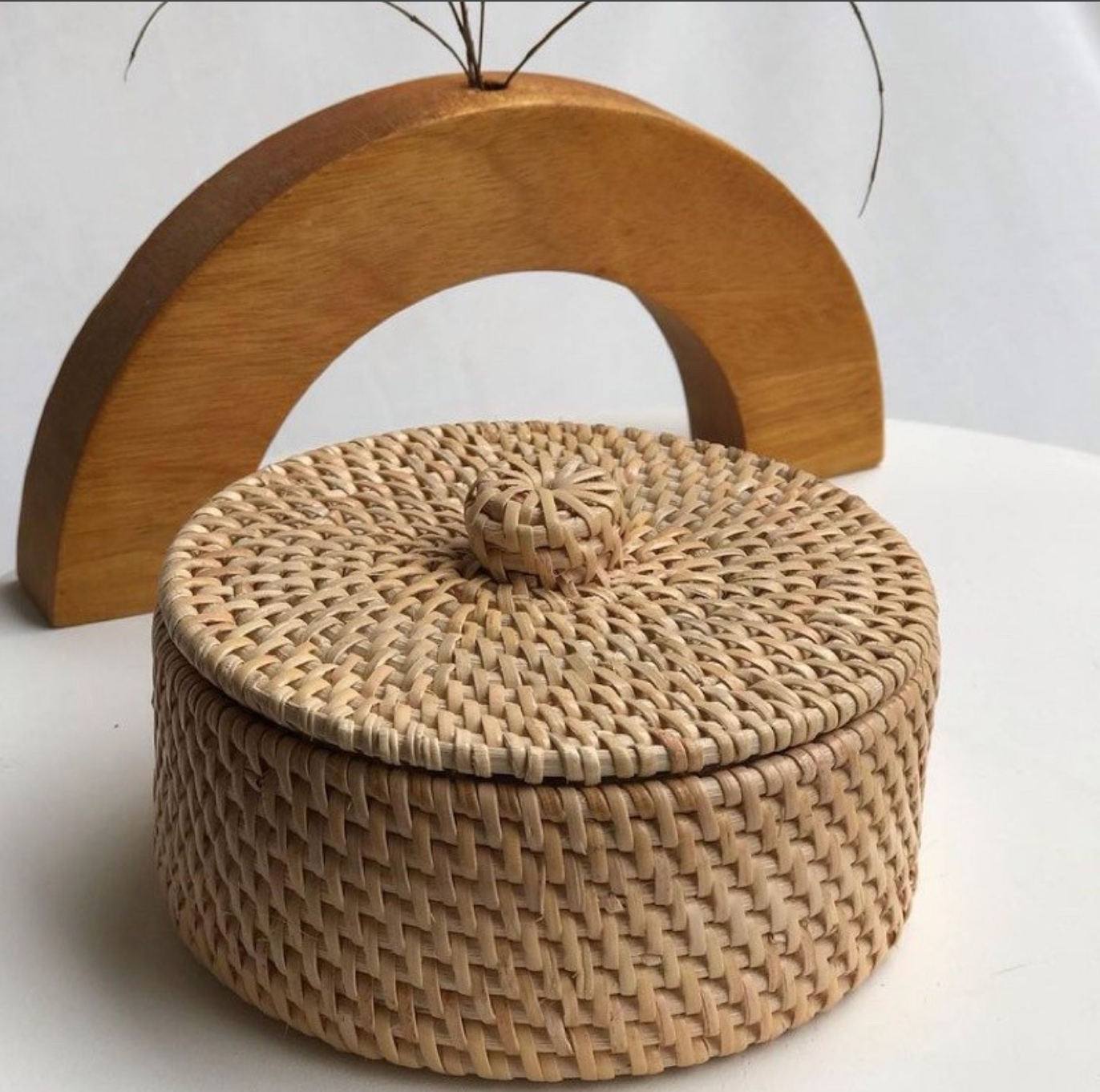 Rattan Storage Box Jar