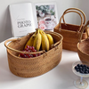 Oval Rattan Fruit Storage Picnic Basket