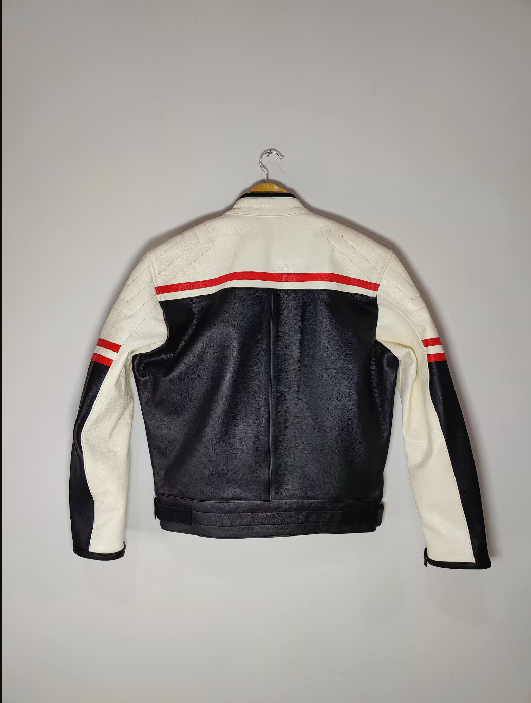 Men's Cowhide Leather Jacket Retro Moto