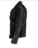 Men's Black Suede Fringe Biker Jacket