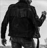 Men's Black Suede Fringe Biker Jacket