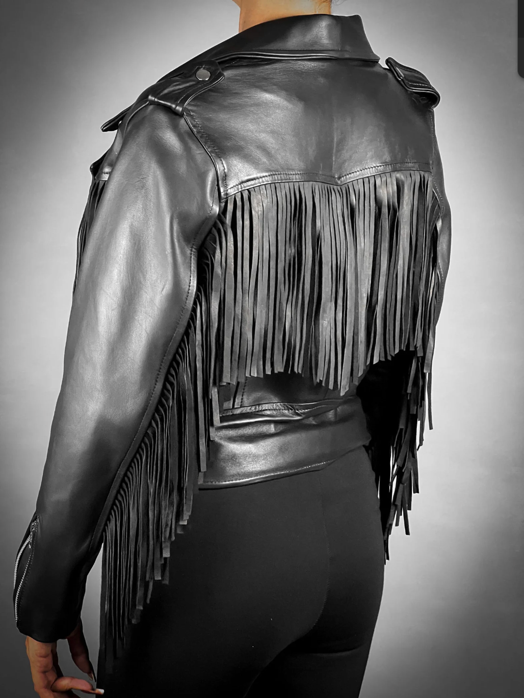 Women's Leather Fringe Jacket Midwest