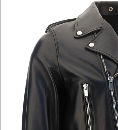 Cafe Racer Biker Leather Jacket For Men