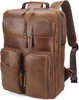 Genuine Leather Backpack Brown