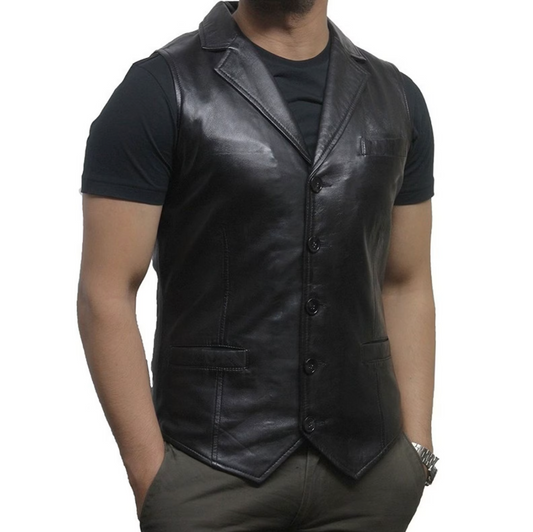 Men's Orignal Cowhide Leather Vest