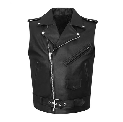 Original Cowhide Motorcyle Leather Vest