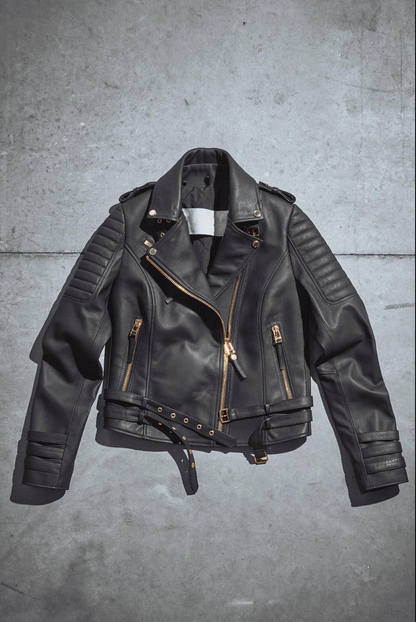 Women's Real Leather Bomber Biker Jacket